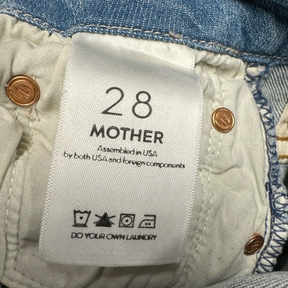 MOTHER High Waisted Looker Ankle Fray Jeans Leopard 28 - Picture 14 of 14